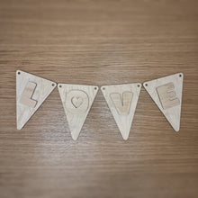 Load image into Gallery viewer, Bunting Shapes with Letters - Scalloped or Plain