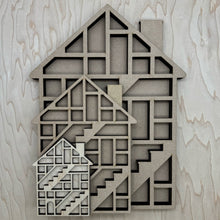Load image into Gallery viewer, House Shaped Typesetter Tray With Staircase