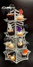 Load image into Gallery viewer, Web Halloween Cupcake Stand