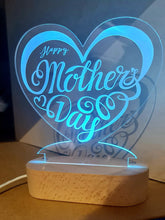 Load image into Gallery viewer, Happy Mothers' Day Heart Lamp