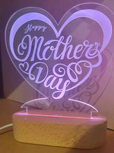 Load image into Gallery viewer, Happy Mothers' Day Heart Lamp