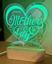 Load image into Gallery viewer, Happy Mothers' Day Heart Lamp
