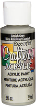 Load image into Gallery viewer, A 2oz paint pot. Deco Art Crafters Acrylic Paint in Amish grey on a plain white background.