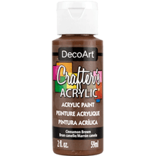 Load image into Gallery viewer, A 2oz paint pot. Deco Art Crafters Acrylic Paint in Cinnamon Brown on a white background.