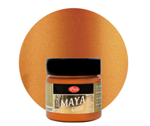 Load image into Gallery viewer, Viva Decor Maya Gold Shimmering Metallic Paint (45ml)