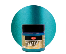 Load image into Gallery viewer, Viva Decor Maya Gold Shimmering Metallic Paint (45ml)
