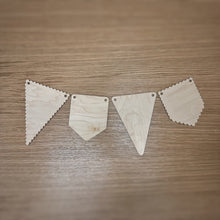 Load image into Gallery viewer, Bunting Shapes with Letters - Scalloped or Plain
