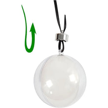Load image into Gallery viewer, A diagram of how to assemble a clear plastic bauble for craft projects.
