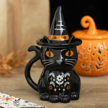 Load image into Gallery viewer, Black Cat Lidded Mug
