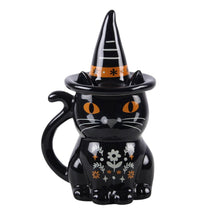 Load image into Gallery viewer, Black Cat Lidded Mug
