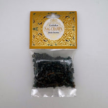 Load image into Gallery viewer, Goloka Nag Champa resin incense packaging on a white background
