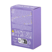 Load image into Gallery viewer, A purple box with a long list of warnings about the use of the candles in this product.
