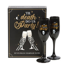Load image into Gallery viewer, Champagne Flute set Gothic style
