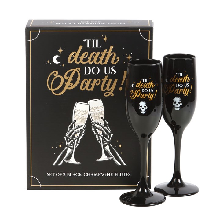 Champagne Flute set Gothic style