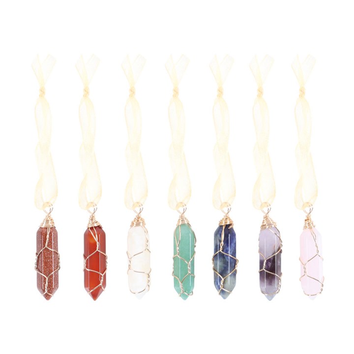 Set of hanging crystals