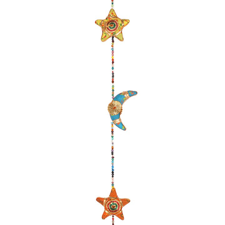 Pretty fabric Moon & Stars Hanging decoration