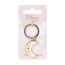 Load image into Gallery viewer, Moon Phase Crescent Keyring

