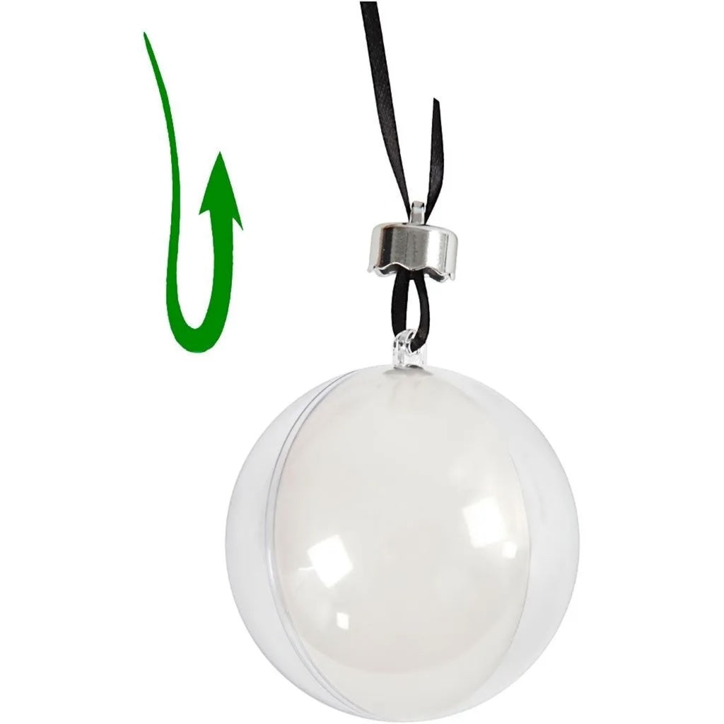 Bauble plastic 2 part