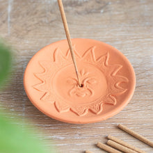 Load image into Gallery viewer, Incense Terracotta Sun incense catcher
