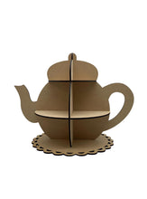 Load image into Gallery viewer, Tea Pot &amp; Tea Cup Cake Stand Set
