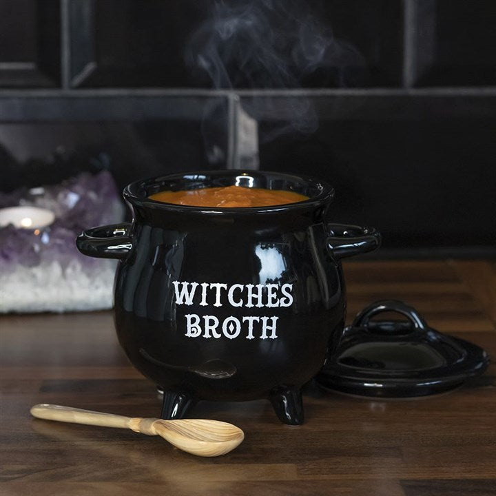 Witch's Cauldron Soup Bowl with Spoon
