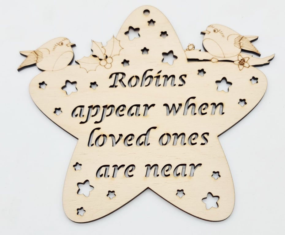 Robins/Butterflies Appear When Loved Ones Are Near Memorial Keepsake