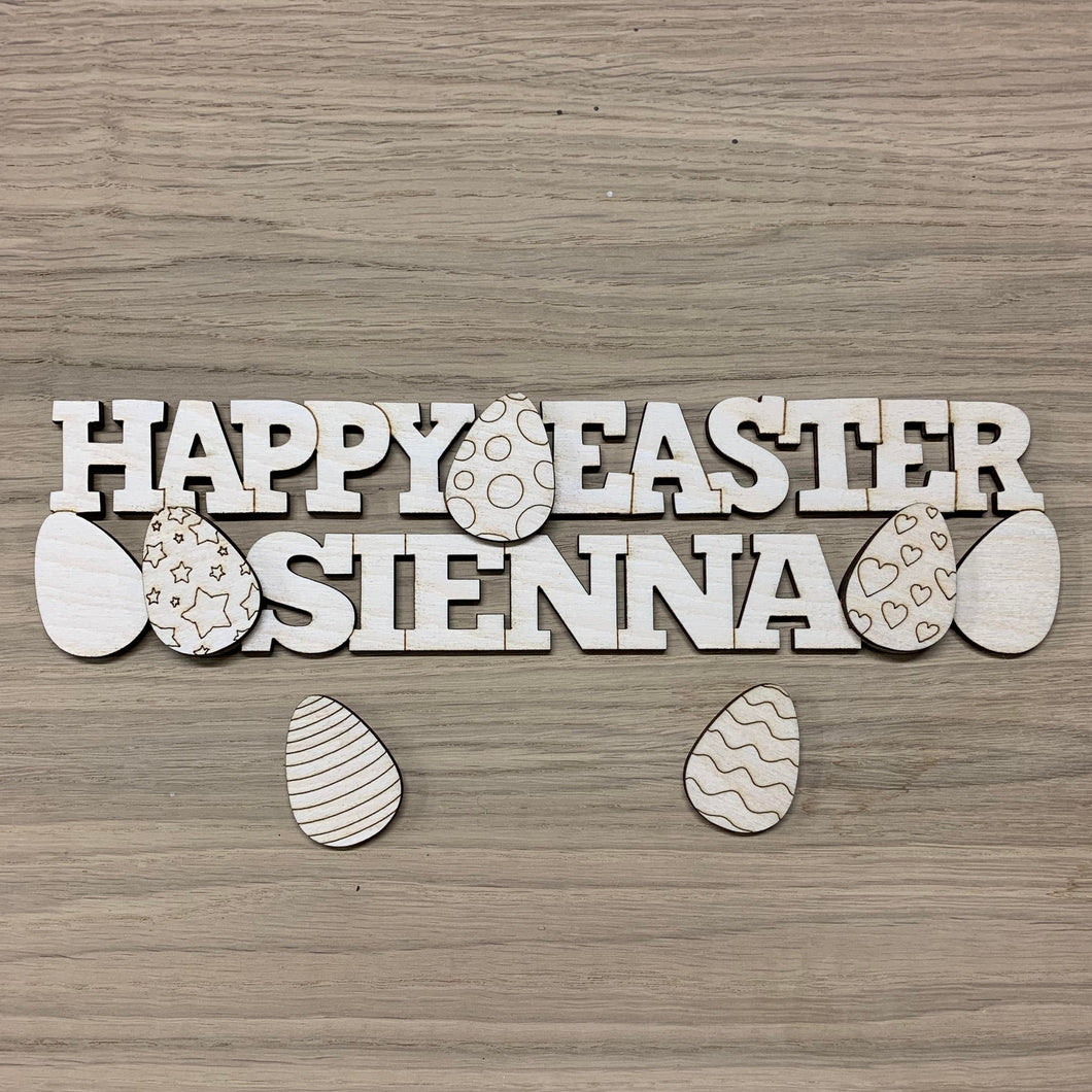 Personalised Happy Easter Plaque
