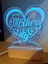 Load image into Gallery viewer, Happy Mothers&#39; Day Heart Lamp
