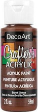 Load image into Gallery viewer, A 2oz paint pot. Deco Art Crafters Acrylic Paint in Burnt Sienna on a white background.
