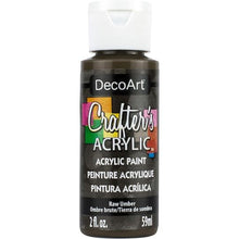 Load image into Gallery viewer, A 2oz paint pot. Deco Art Crafters Acrylic Paint in Raw Umber on a white background.
