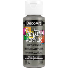 Load image into Gallery viewer, A 2oz paint pot. Deco Art Crafters Acrylic Paint in Storm Cloud Grey on a plain white background.
