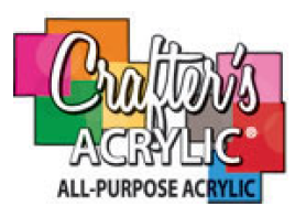 Logo of DecoArt Crafter's Acrylic, depicting the text 'Crafter's Acrylic - All-Purpose Acrylic' with a colorful square background.