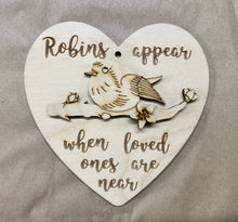 Load image into Gallery viewer, Robin Memorial Heart Keepsake

